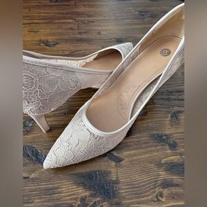 Lace Nude Heels